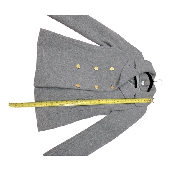 J. Crew Stadium Cloth Nello Gori Pea Coat Double Breasted Gold Buttons size 6 T - Picture 7 of 14